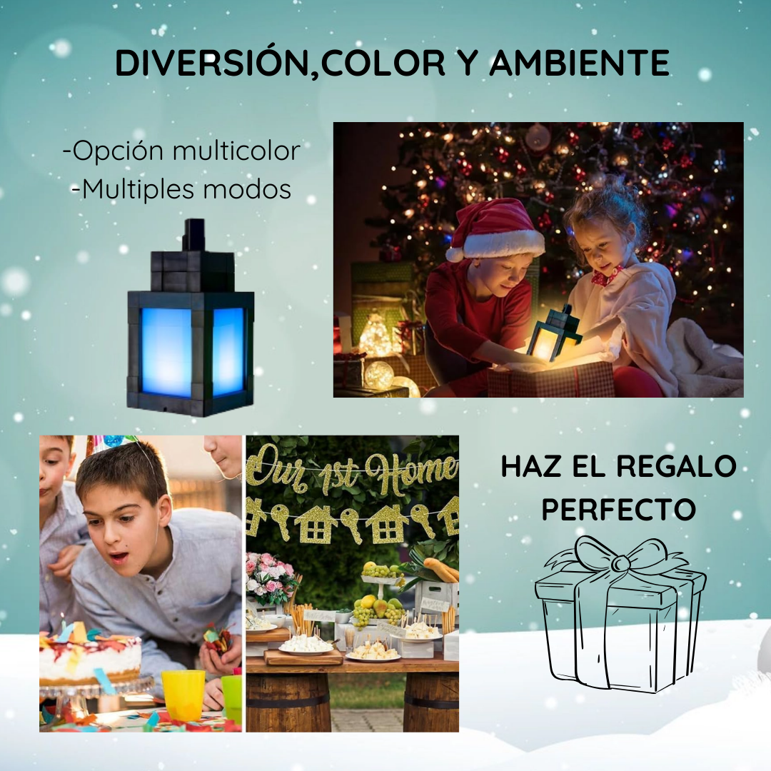 Lampara Minecraft Decoración