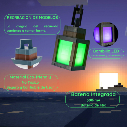 Lampara Minecraft Decoración